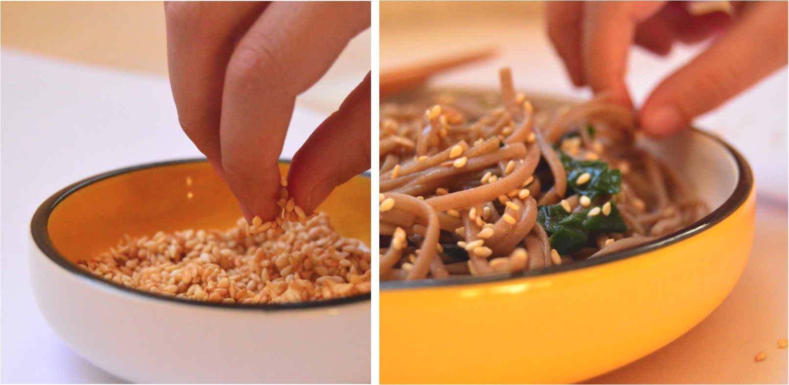 "soba noodles with spinach recipe"