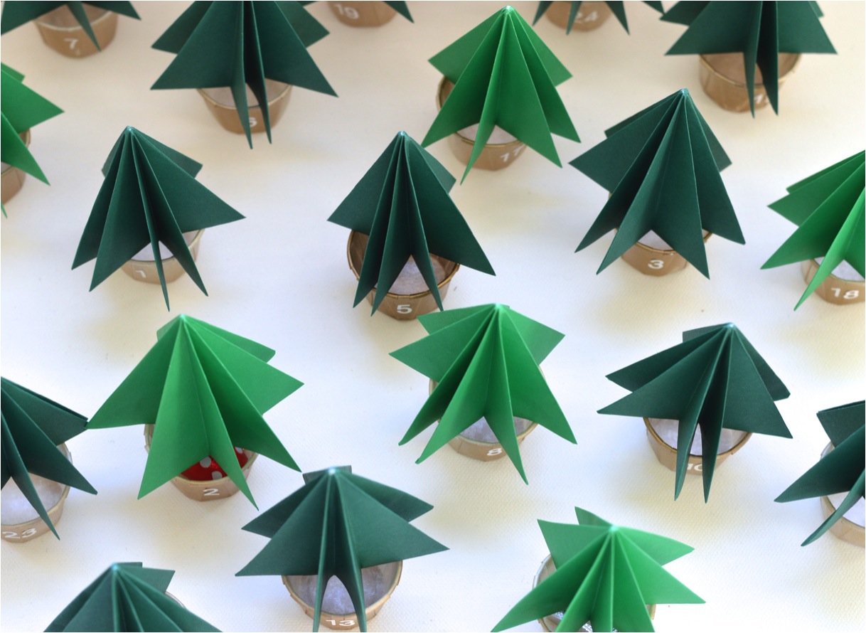 "DIY origami advent calendar"