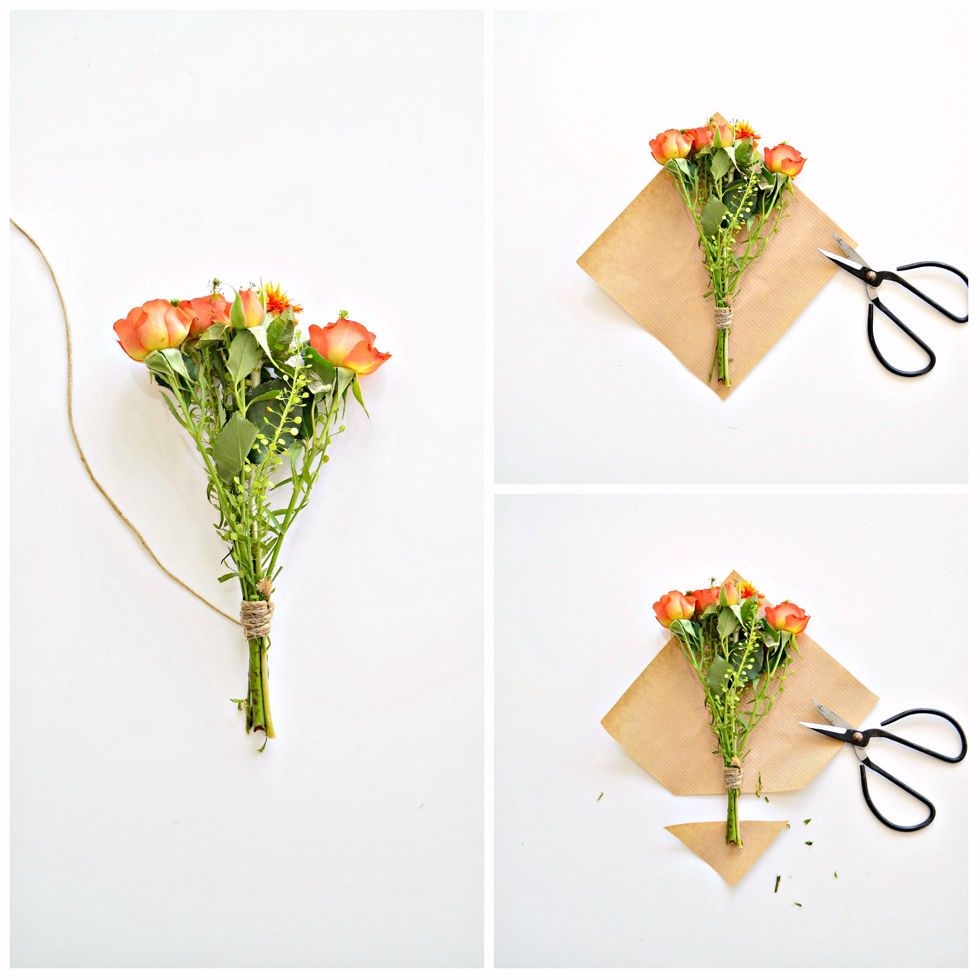 how to wrap a mini bouquet
