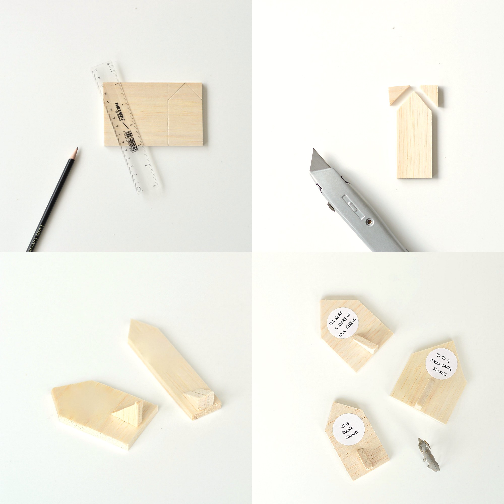 how to make wooden house advent calendar
