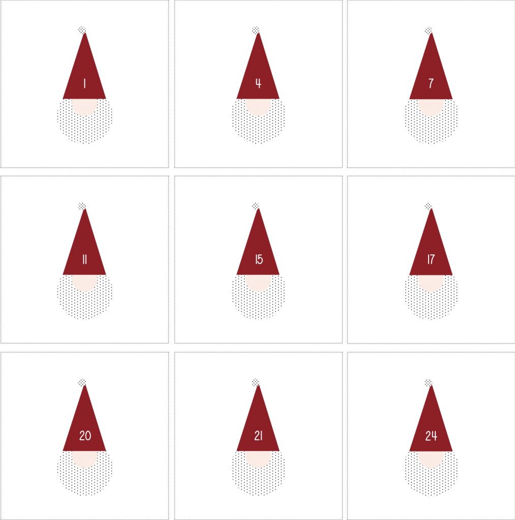 The cutest santa printable advent calendar boxes - your DIY family