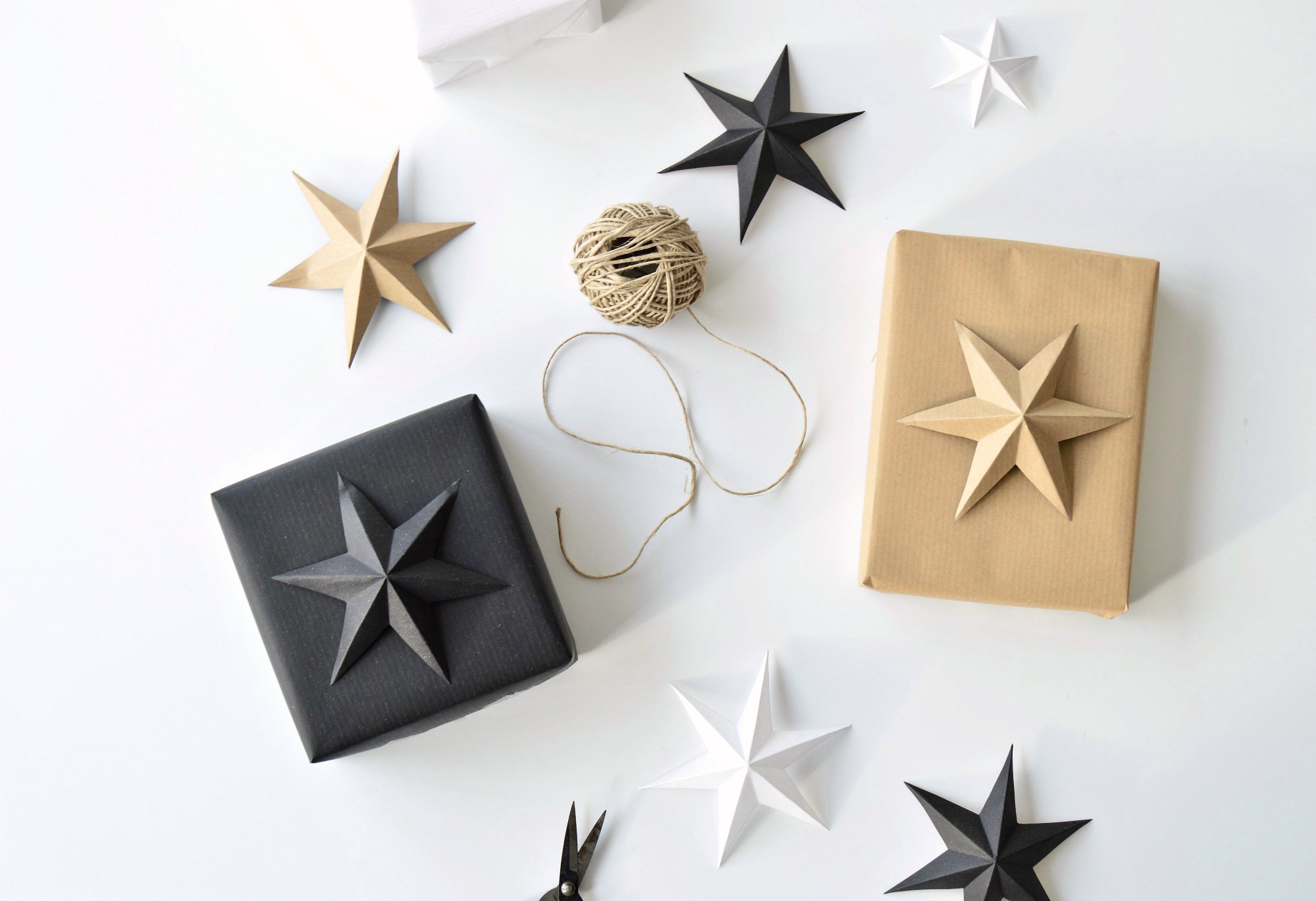 kraft paper gift wrapping idea