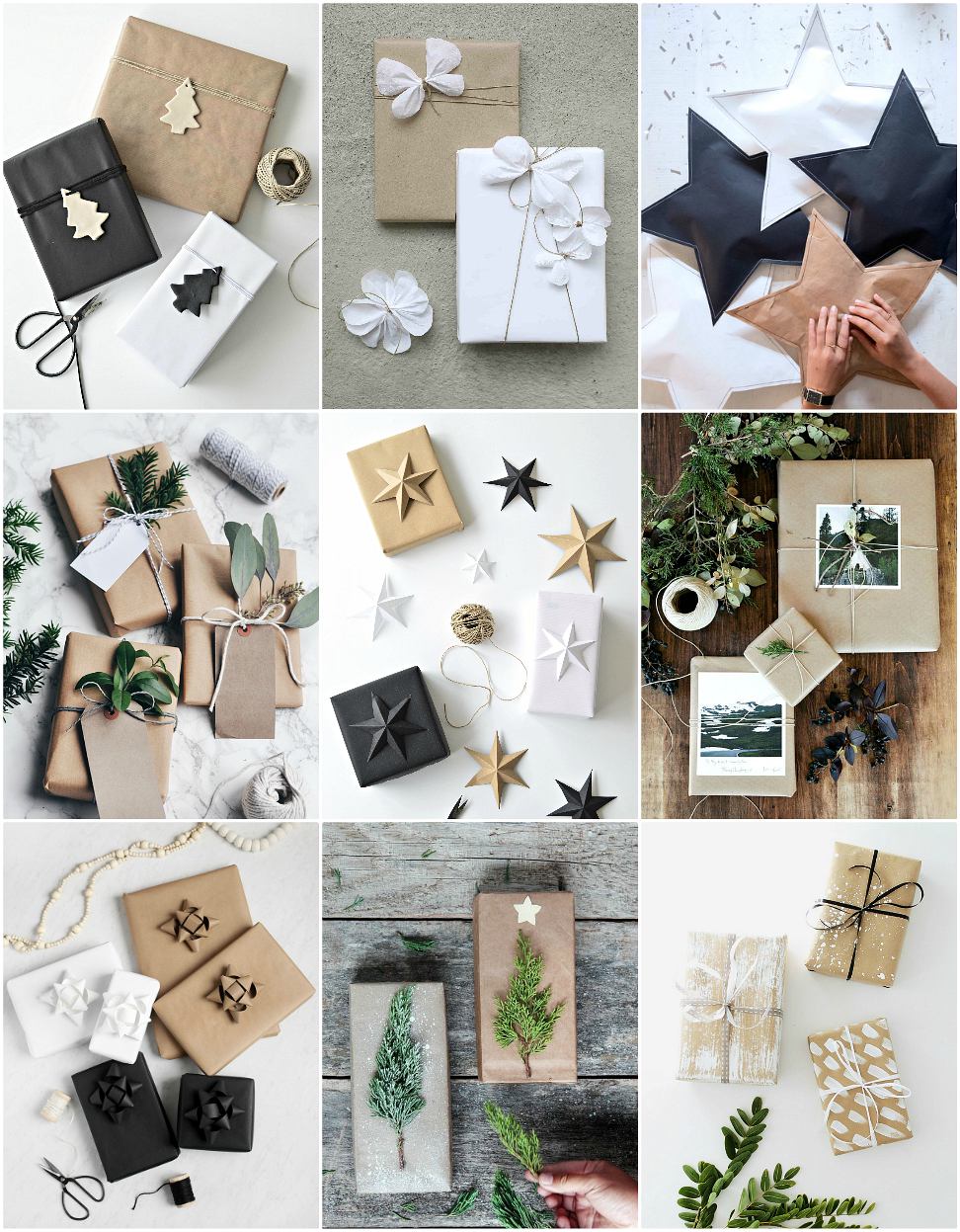 kraft paper Christmas wrapping ideas