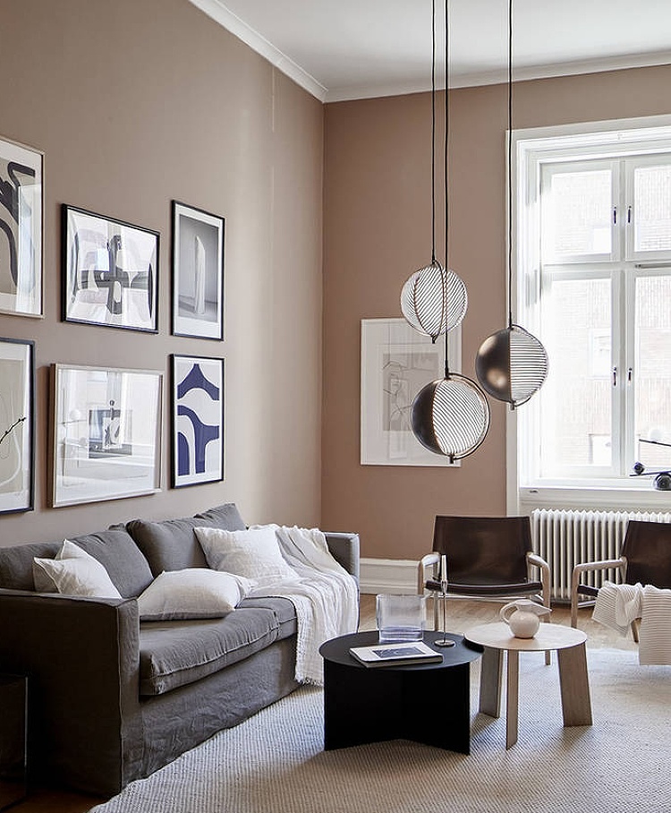 grey and [onk living room scandinavian