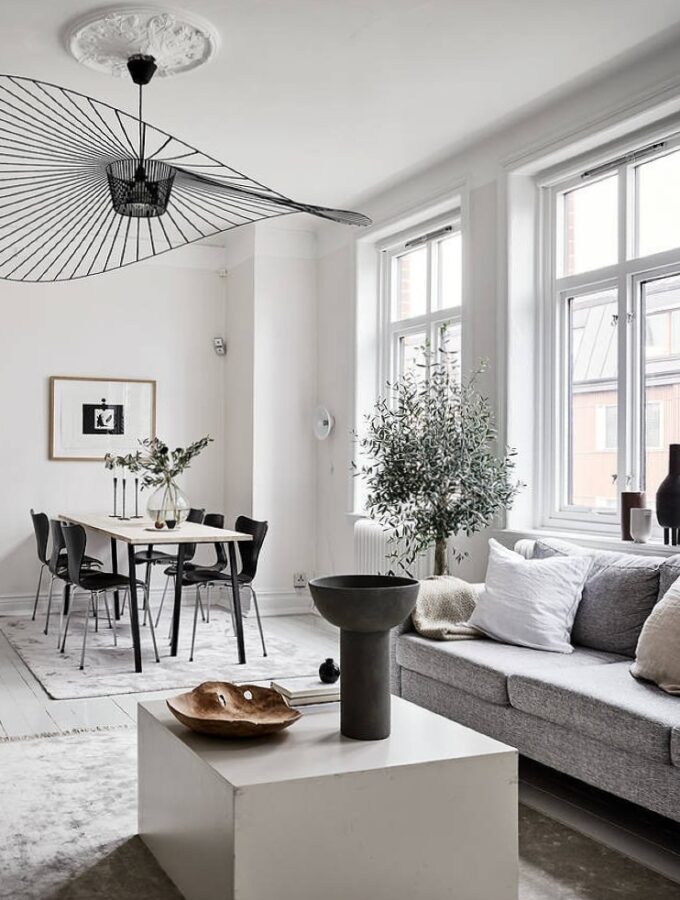 how to soften a black and white room