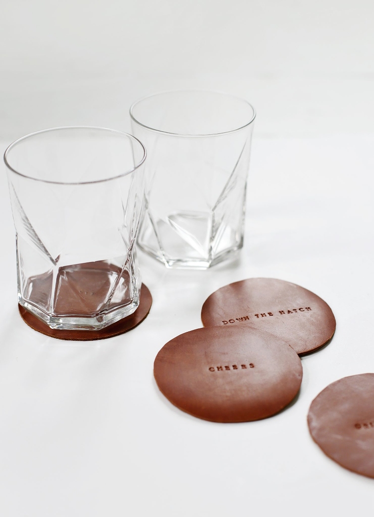 how to make leather coasters