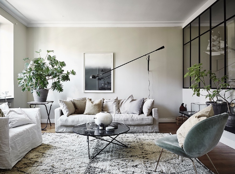 how to style a Scandinavian living room