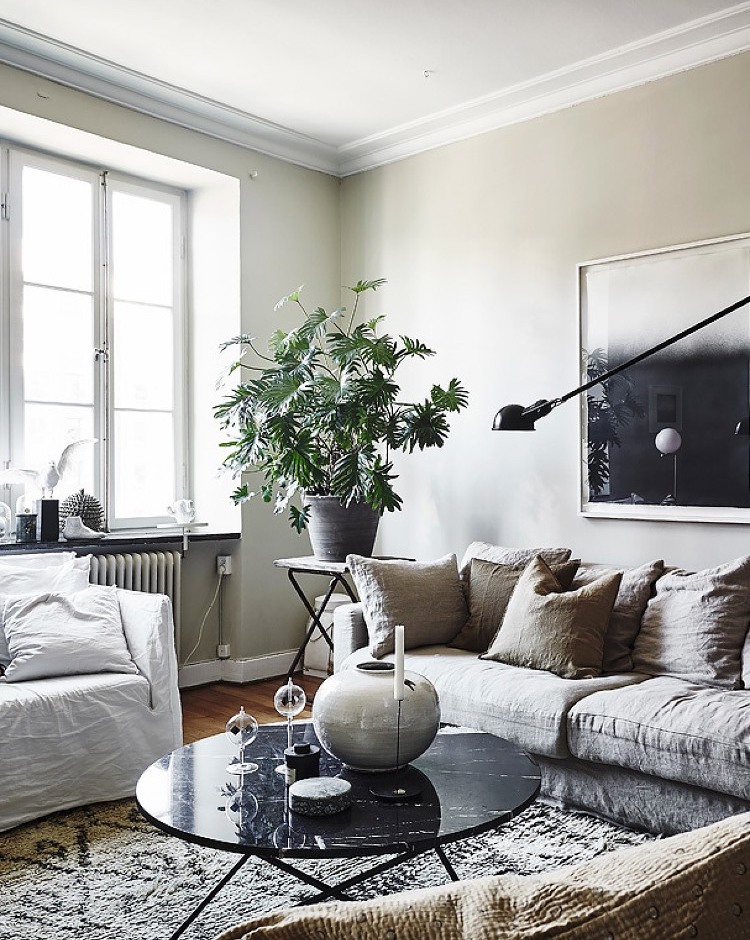 warm Scandinavian living room