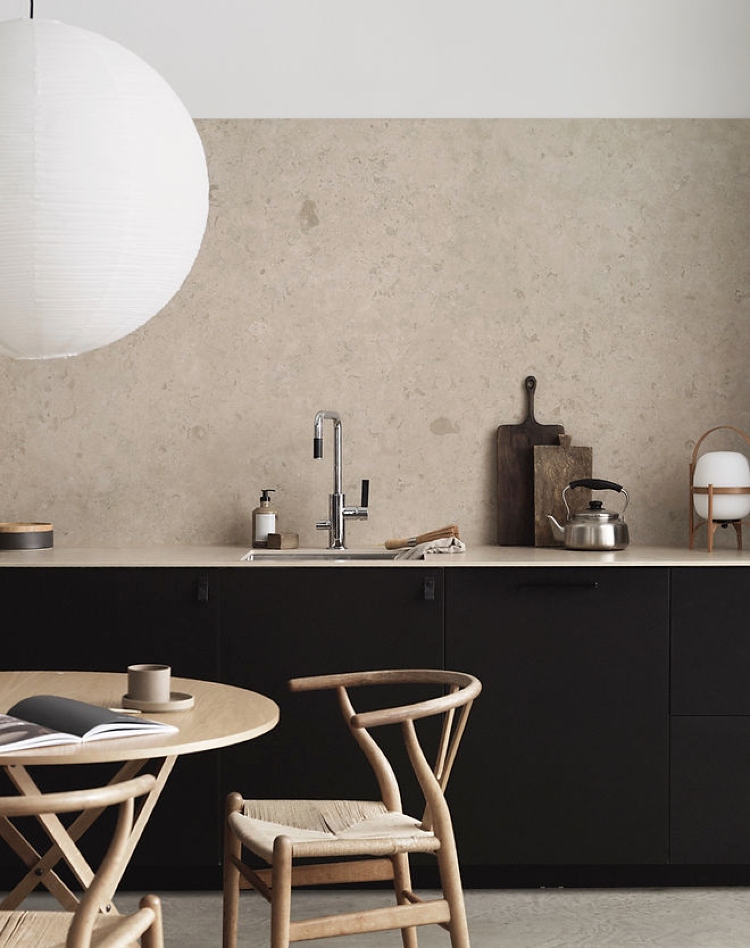 warm minimalist Scandinavian kitchen