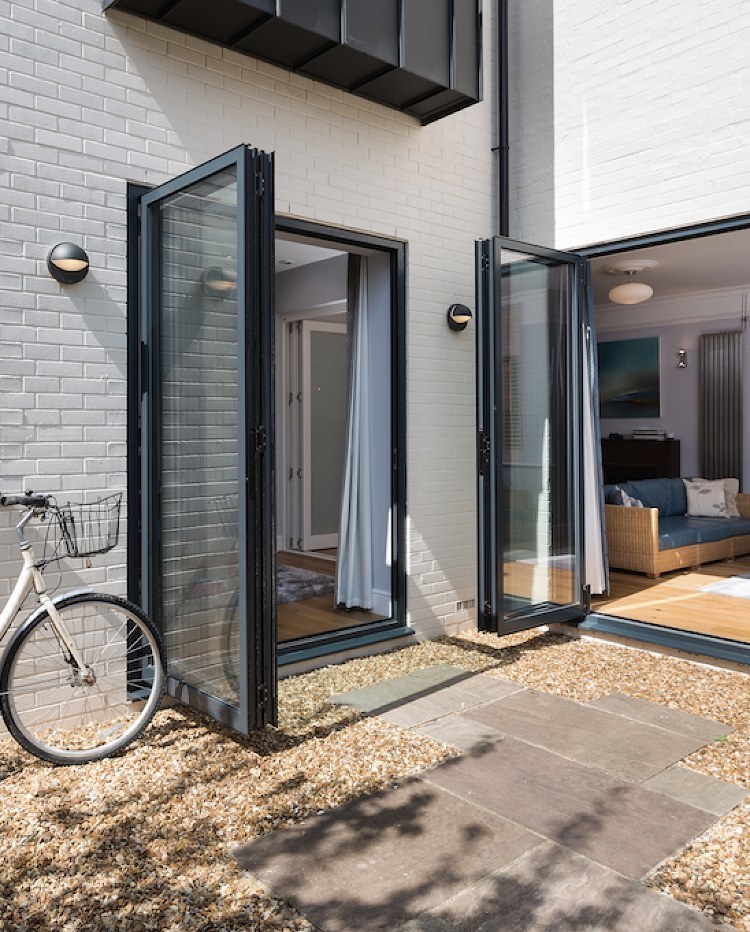 modern black garden doors