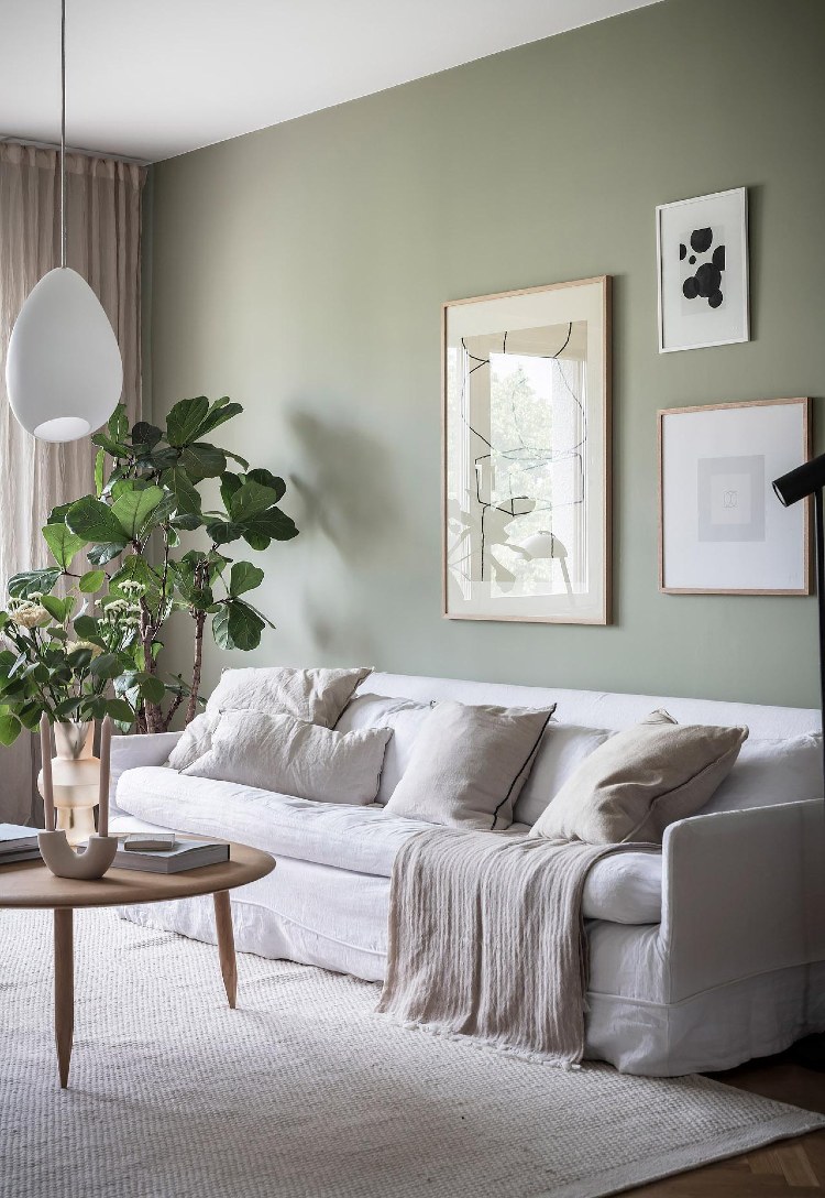 5 cosy and calm green living rooms in scandi style - your diy family
