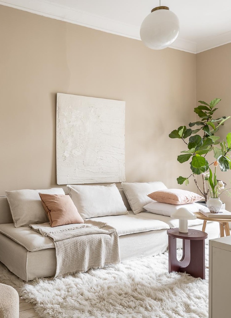 beige living room decor