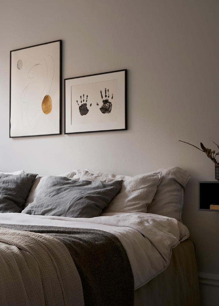 warm minimalist Scandi bedroom