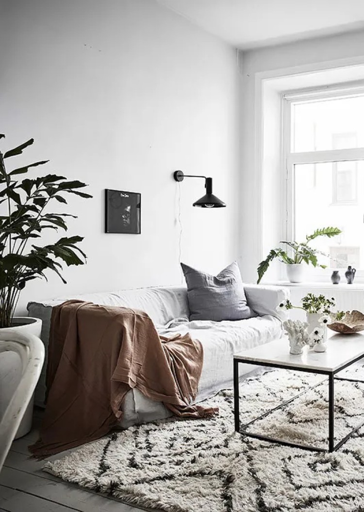 minimal Scandinavian living room