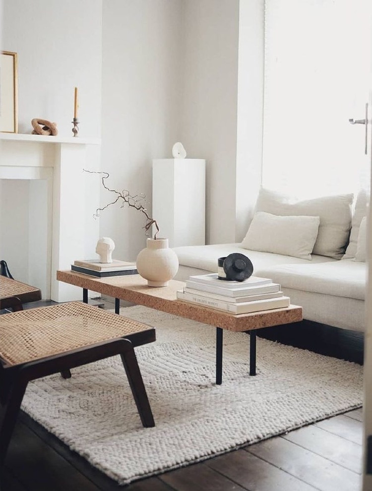 minimal white living room