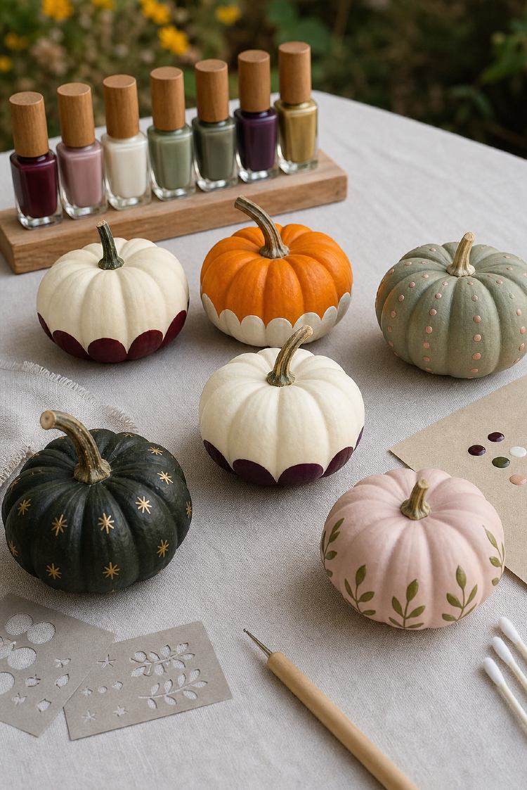 DIY painted pumpkins