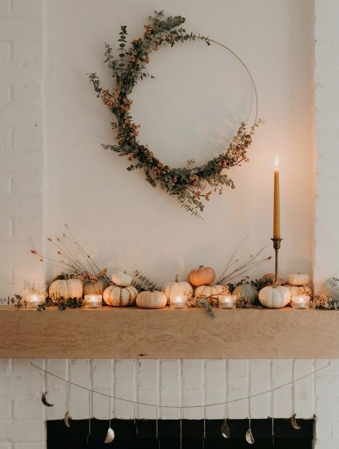 halloween mantle decor